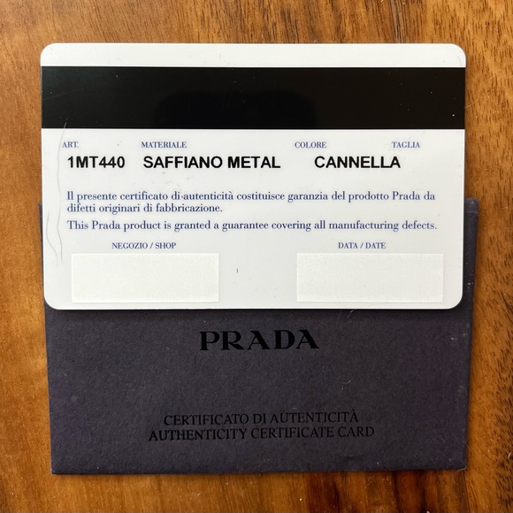 PRADA Wallet On Chain Calves Leather Crossbody with Authenticity Cards - Picture 9 of 10